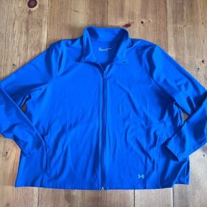 Under Armour Women's Motion Jacket Full-Zip Blue 3X Soft Stretch A9